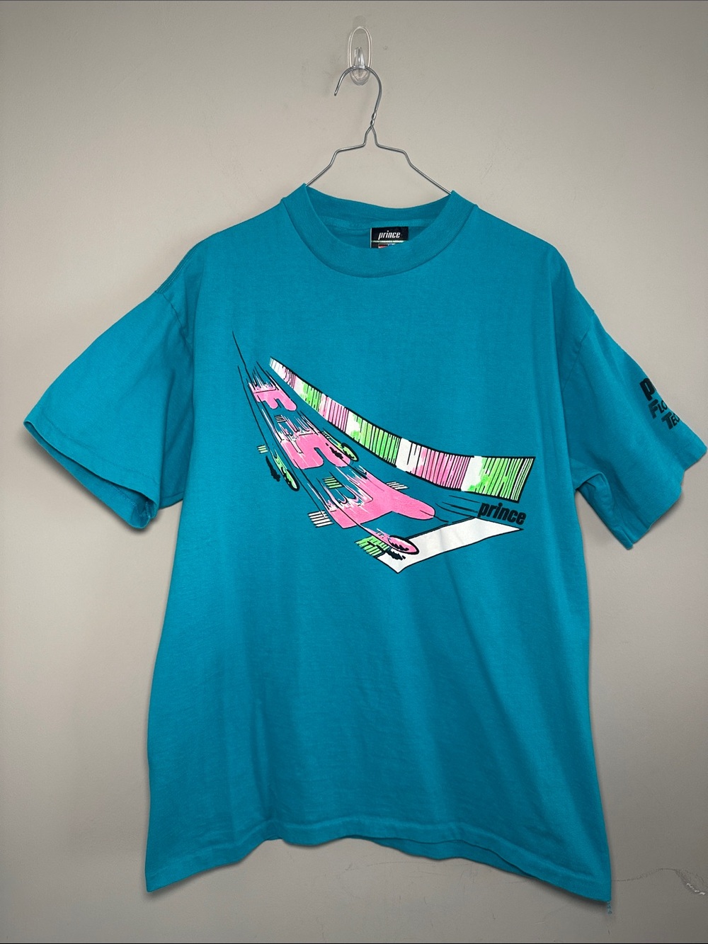 Prince FST Flow System Technology Graphic Tee with Pink & Green